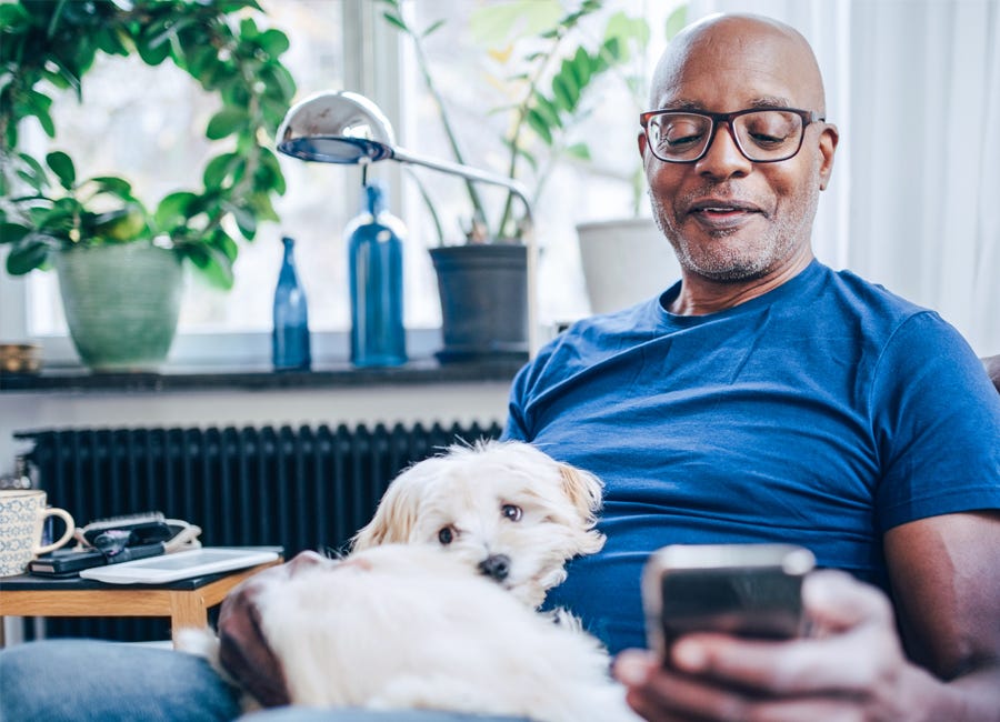 Man checking his phone